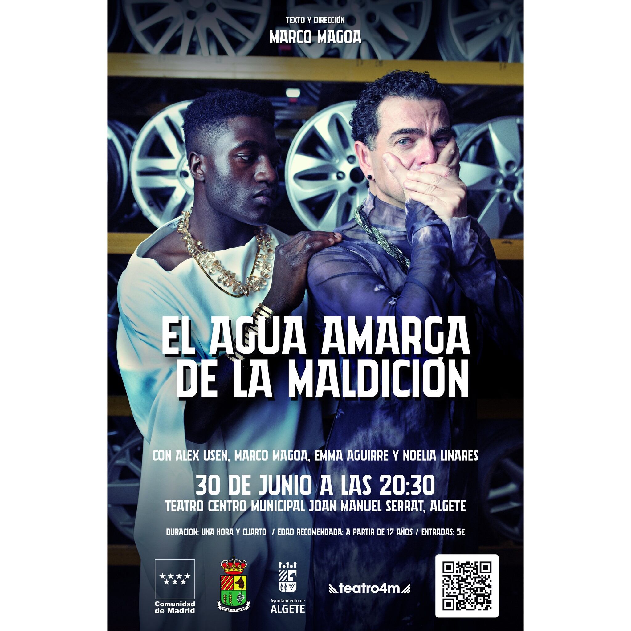 La obra, de Marco Magoa y dirigida a un público a partir de 17 años, podrá verse el viernes 30 de junio a las 20:30h en el Centro Municipal Joan Manuel Serrat