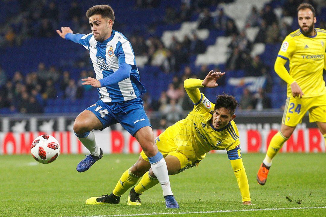 Óscar Melendo, durante el partido