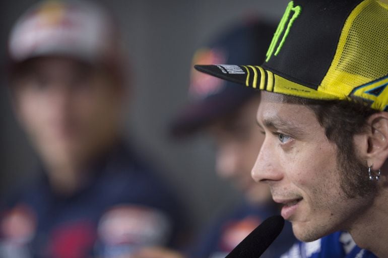 Rossi, en una rueda de prensa