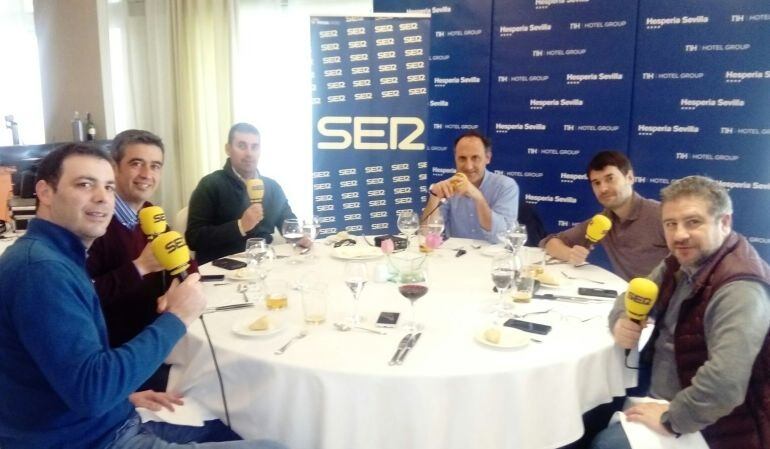 De izquierda a derecha, Samuel Silva, Manolo Aguilar, Florencio Ordóñez, Santi Ortega, Miguel Ángel Chazarri y Fran Ronquillo