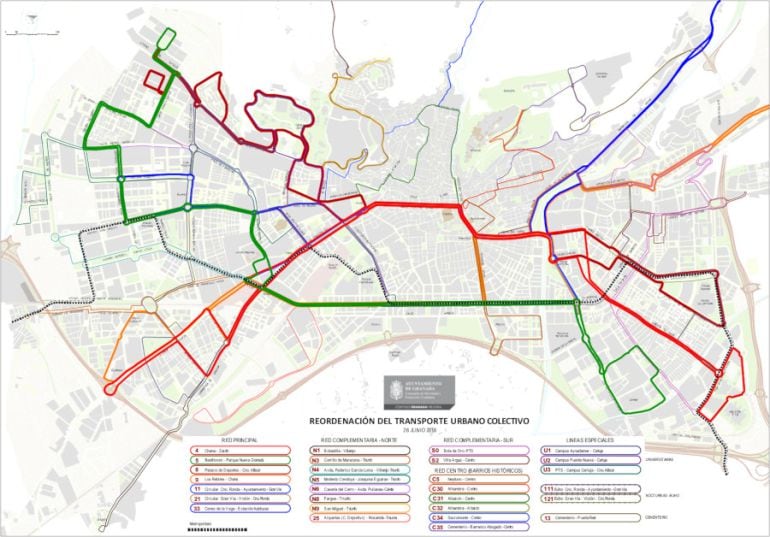 Nuevo mapa de autobús urbano