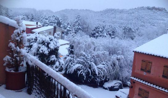 Imatge de la nevada a Prades.
