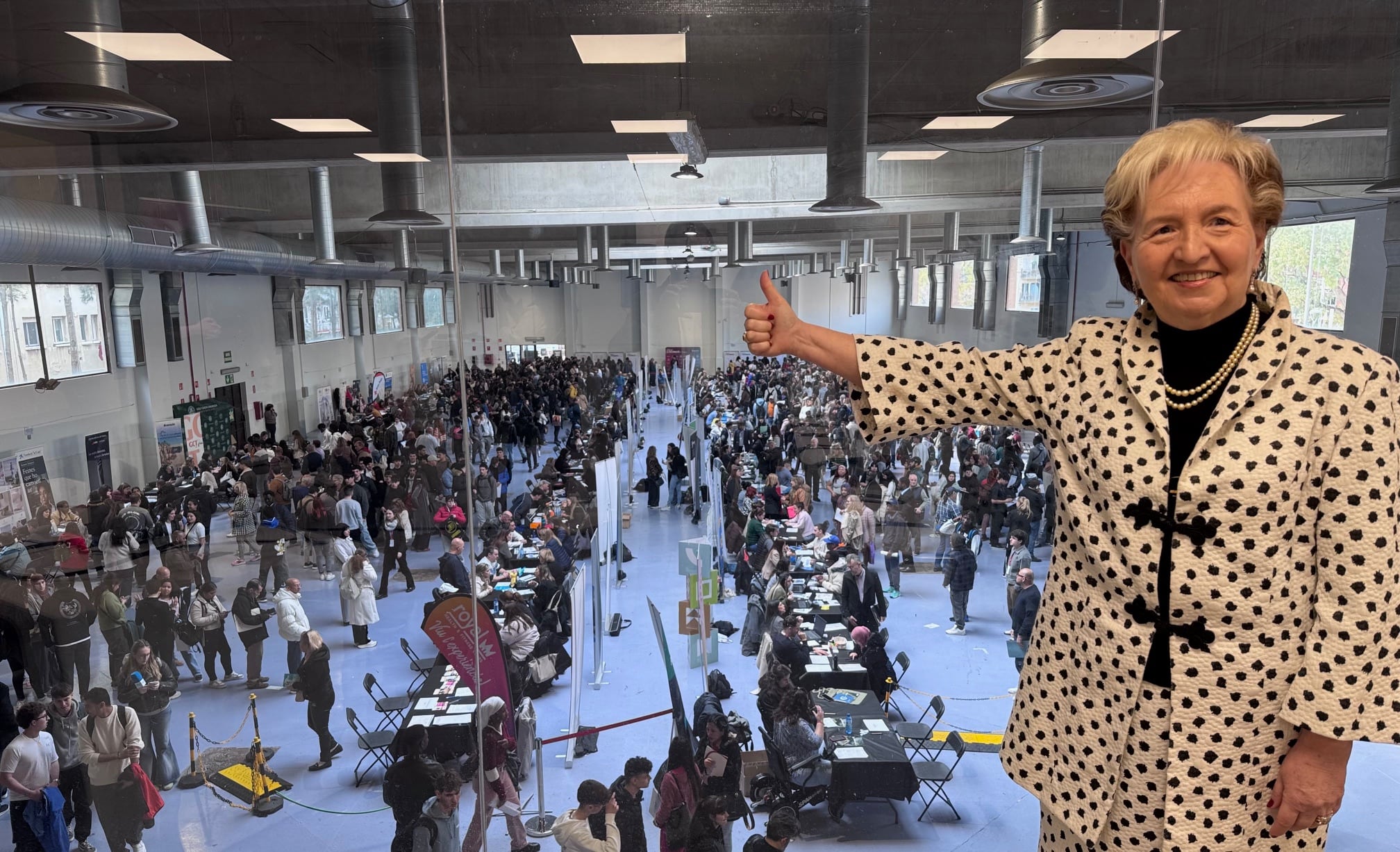 La presidenta de la Cambra de Comerç de Tarragona, Laura Roigé, durant la Fira de l'Ocupació