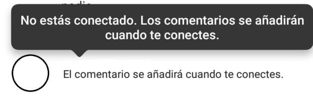 Instagram te avisará cuando te encuentres sin conexion.