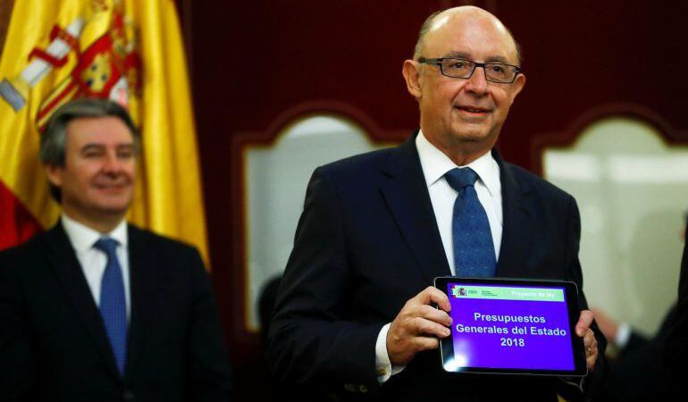 Cristobal Montoro en la presentación de los PGE