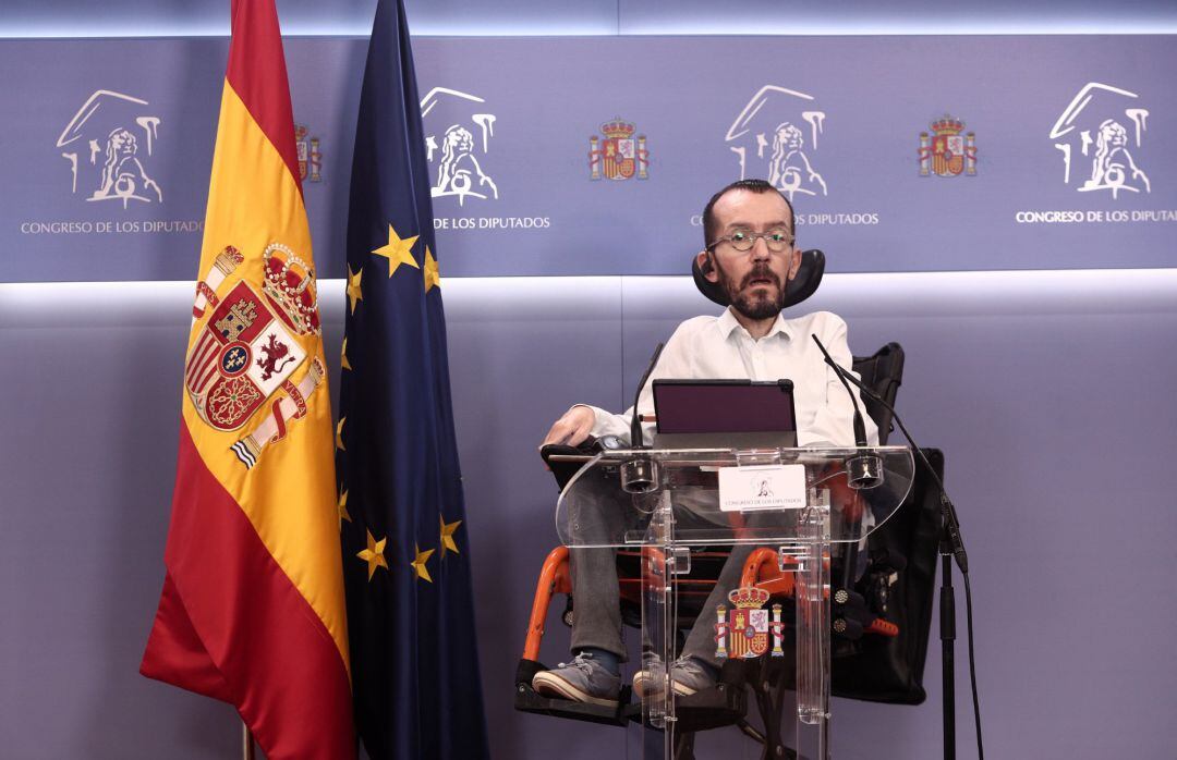 El portavoz de Unidas Podemos en el Congreso, Pablo Echenique