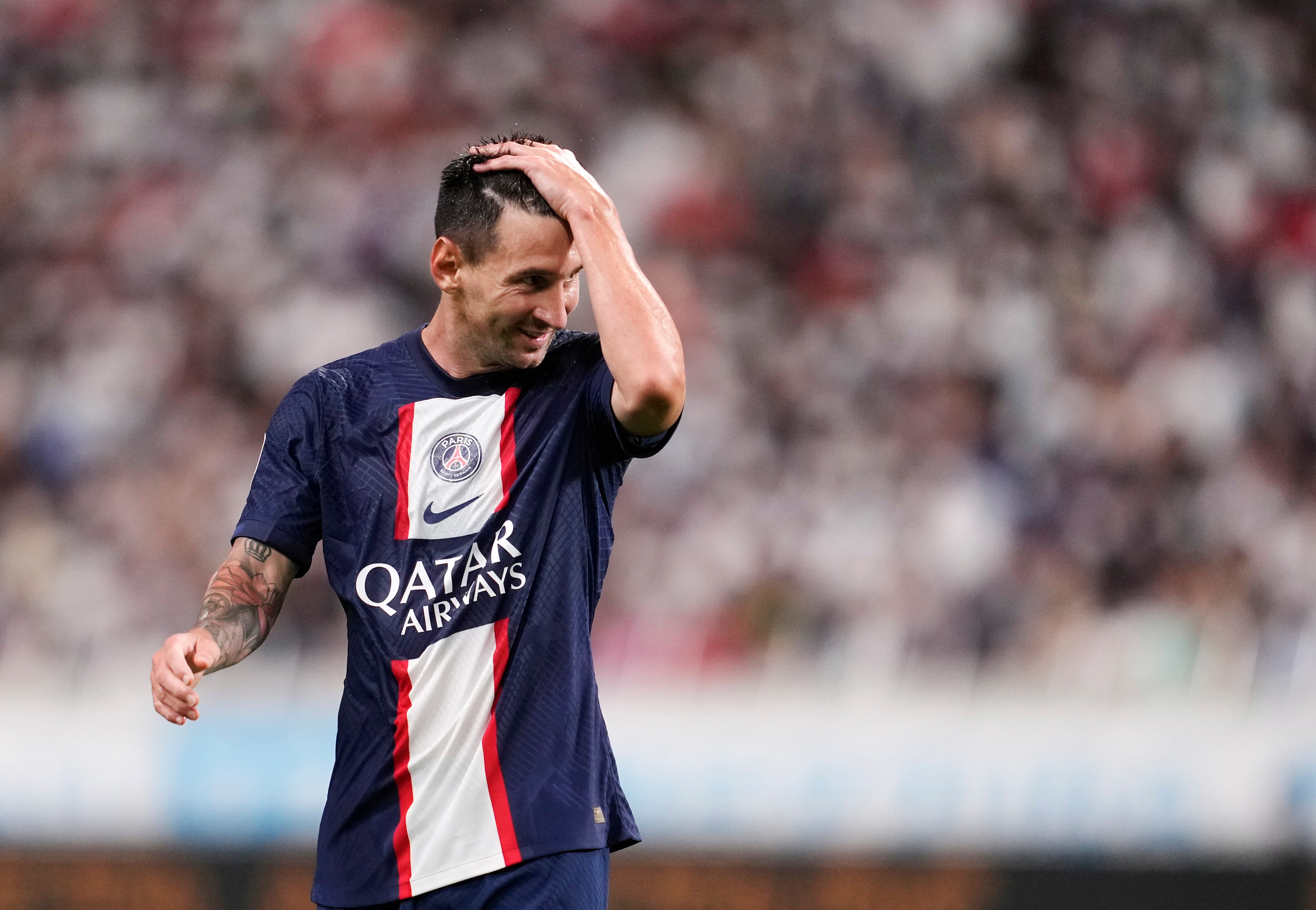 Messi, durante la pretemporada con el PSG