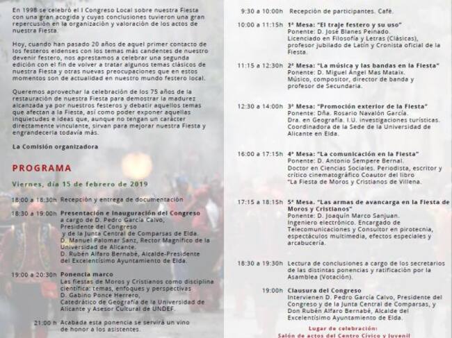 Todas las charlas son gratuitas