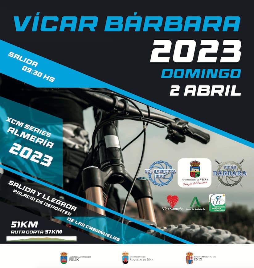 Cartel de la carrera con epicentro en Vícar.
