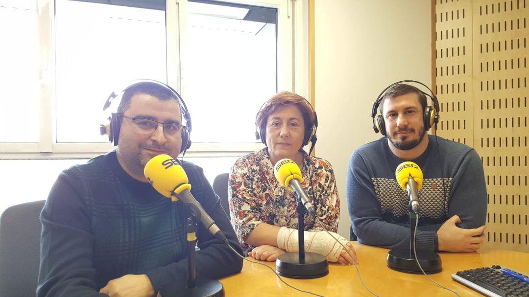 Pedro Roldán,de la Sociedad Cultural Gijonesa, Carmen Moreno de la Unión de Comerciantes de Asturias y Adrián Arias, de la Federación de Asociaciones de vecinos