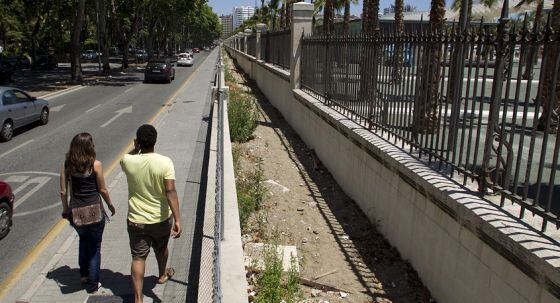 Parte del Paseo de los Curas en los que se han ampliados a tres los carriles