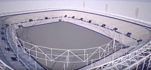 Estructura sobre la que se situará la nueva cubierta