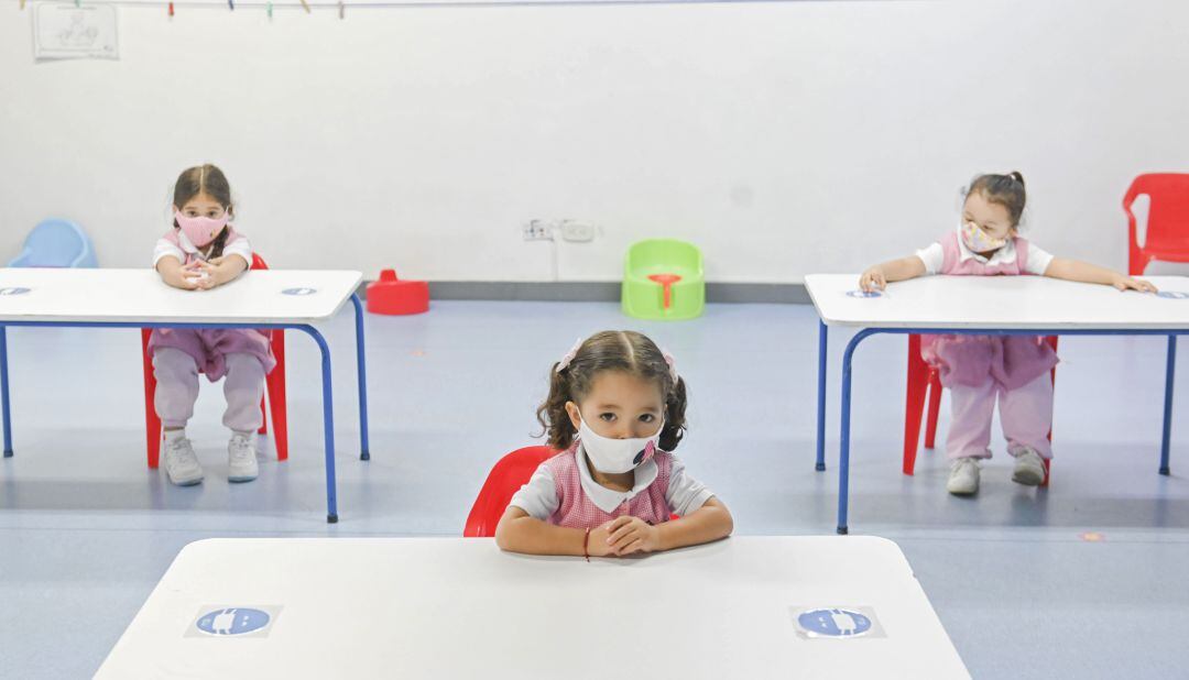 Disposición de niños en una escuela infantil de Colombia. 