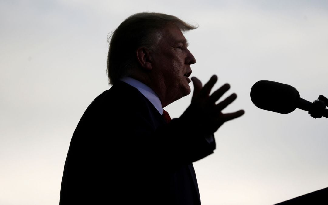 El presidente de Estados Unidos durante un discurso en Florida 