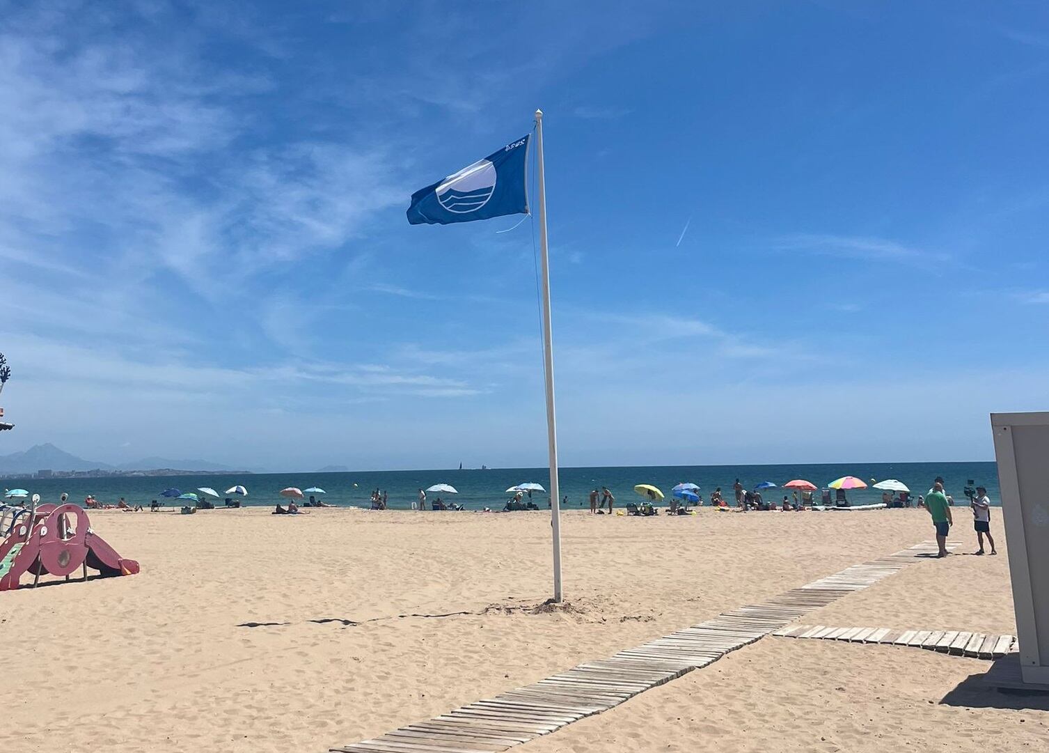 Bandera azul en El Altet de Elche