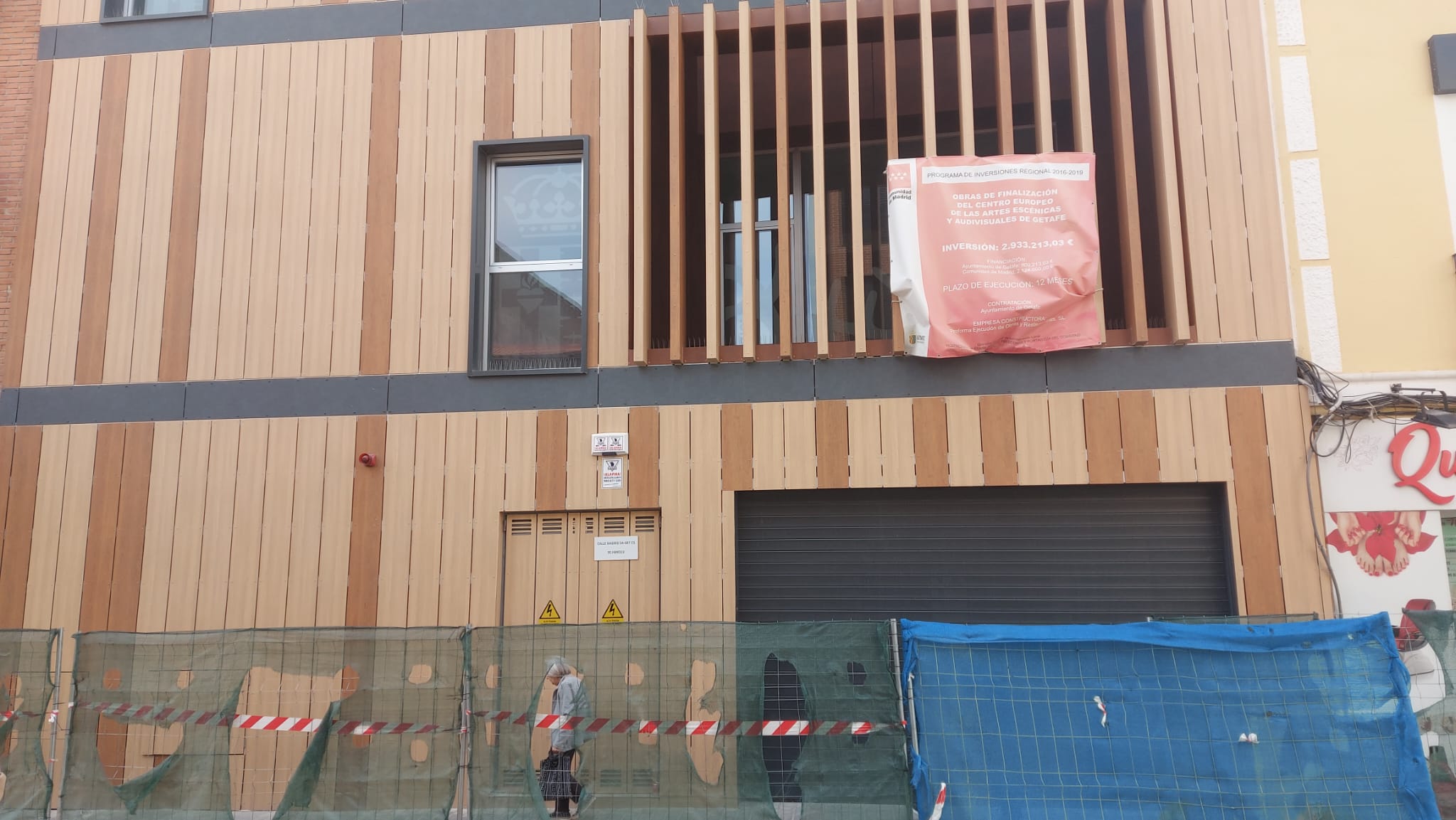 La entrada al teatro de la calle Madrid, este jueves