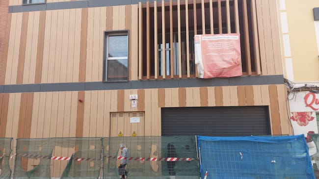 La entrada al teatro de la calle Madrid, este jueves