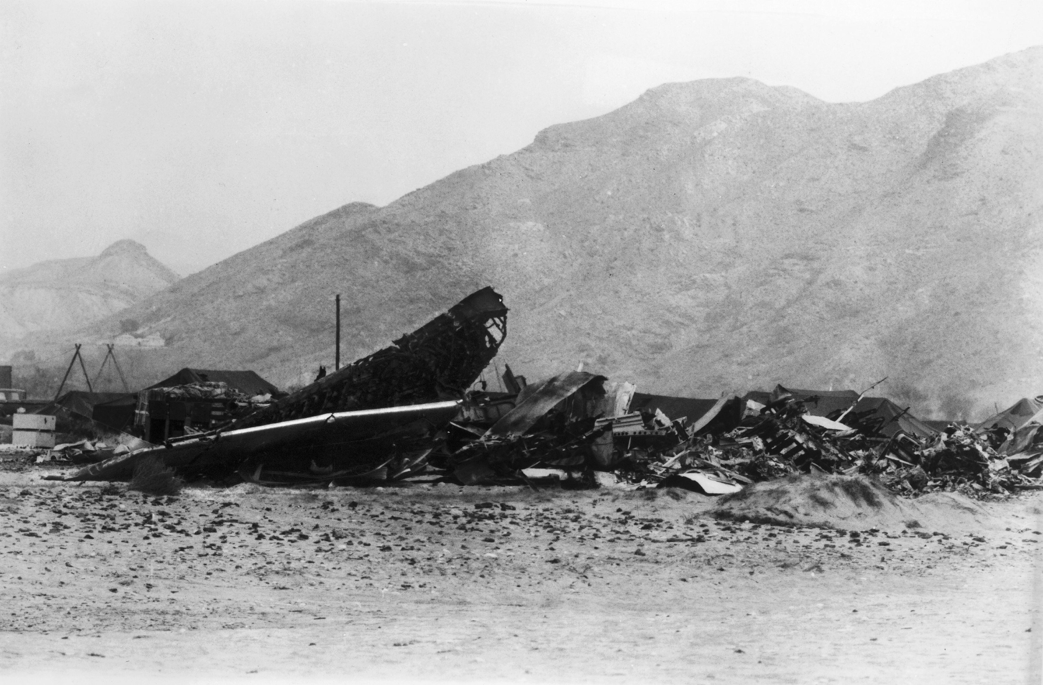 Imagen del accidente aéreo ocurrido en Palomares (Almería) en 1966