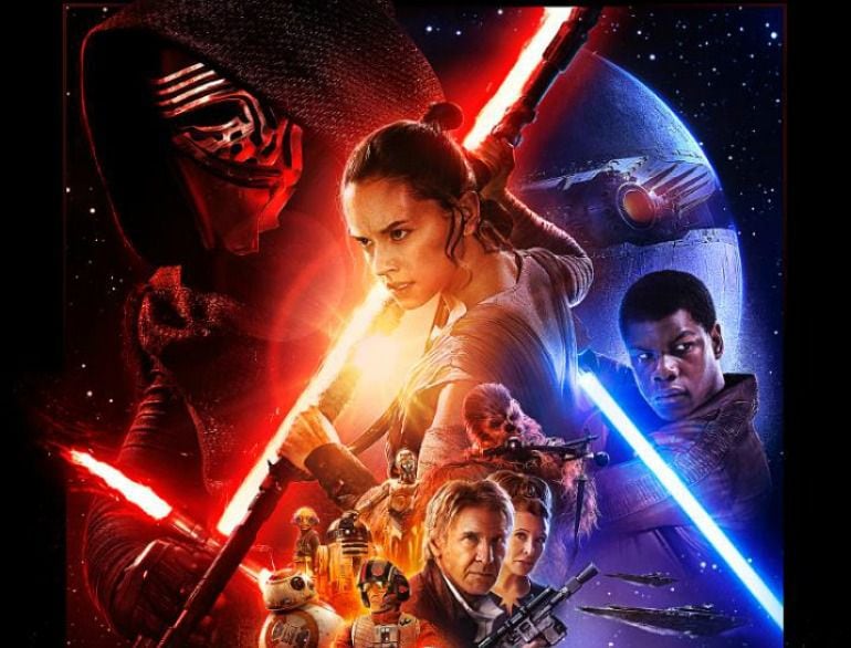 Una parte del cartel de ‘Star Wars: el despertar de la Fuerza’