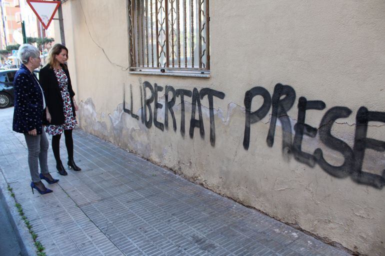 Pintadas en la sede del PP de Castellón de la Plana