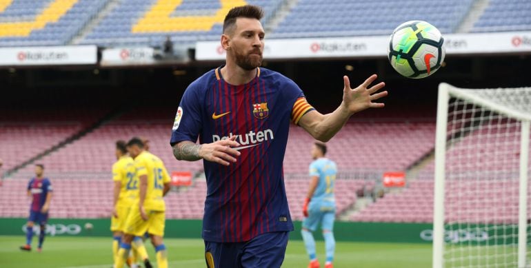 Leo Messi, en el partido ante la UD Las Palmas.