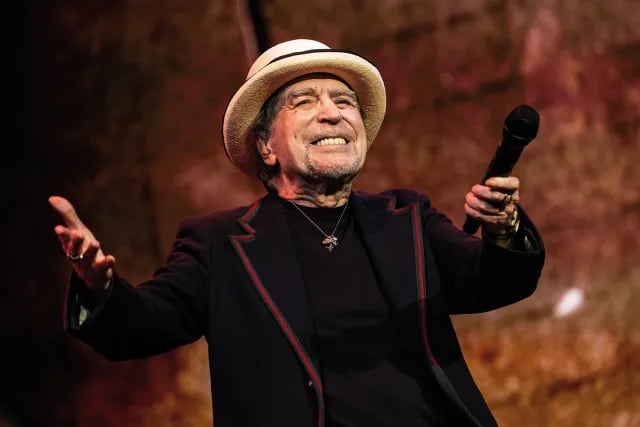 Joaquín Sabina durante uno de sus conciertos