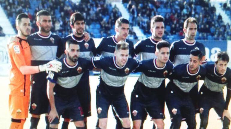 Formación titular del Elche C.F. la pasada jornada en Leganés