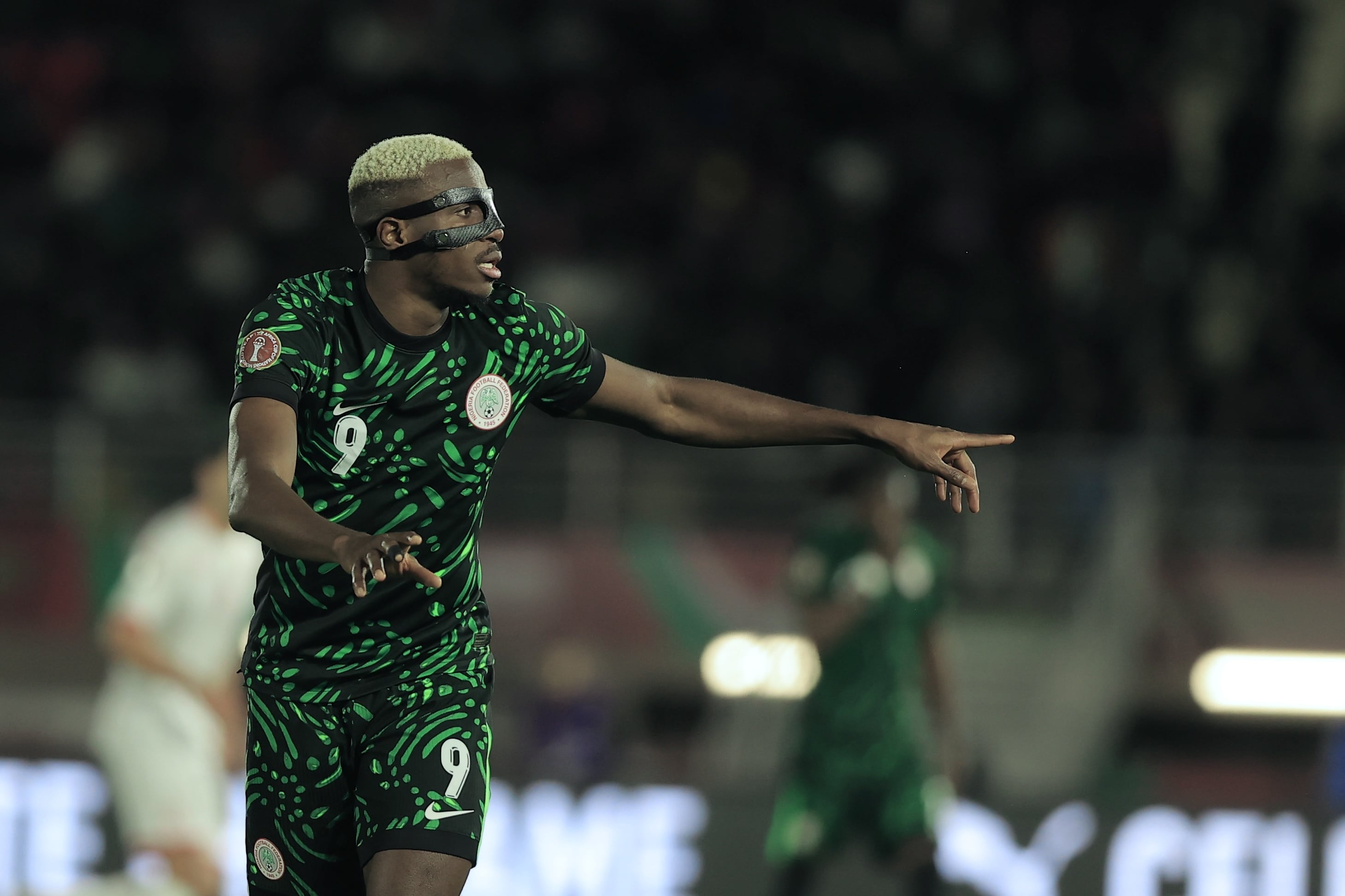 Osimhen celebra su gol ante Túnez