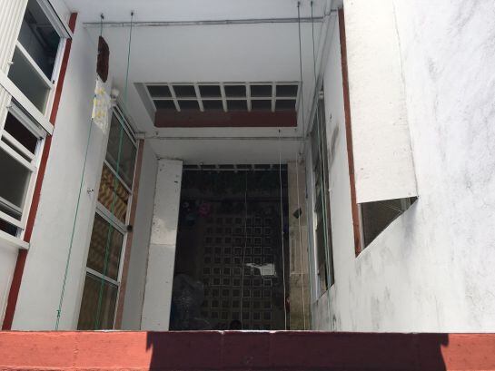 Hueco donde está previsto la instalación de un ascensor