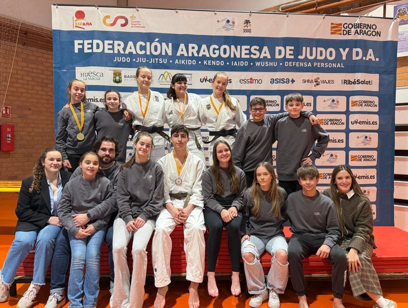 Deportistas del Club Judo Huesca