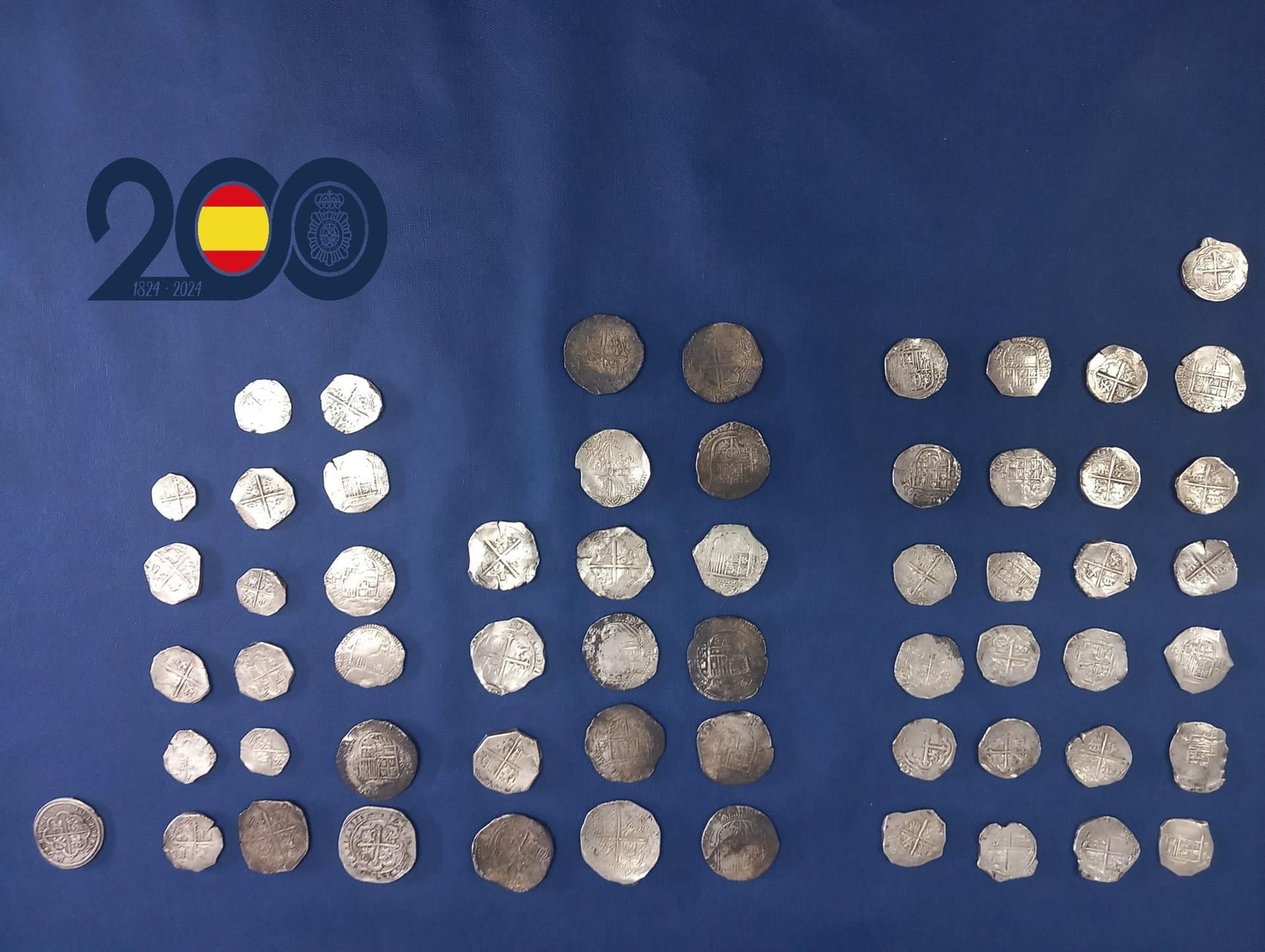 Monedas macuquinas interceptadas en Murcia