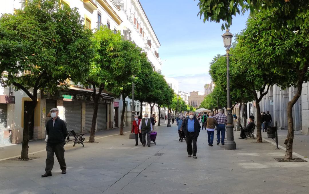 Calle Larga en el centro de Jerez
