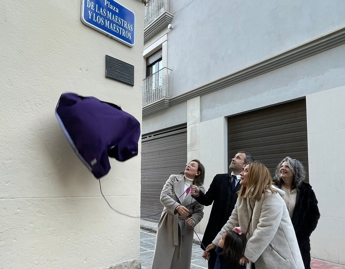 Momento del homenaje a los maestros en Jaén.