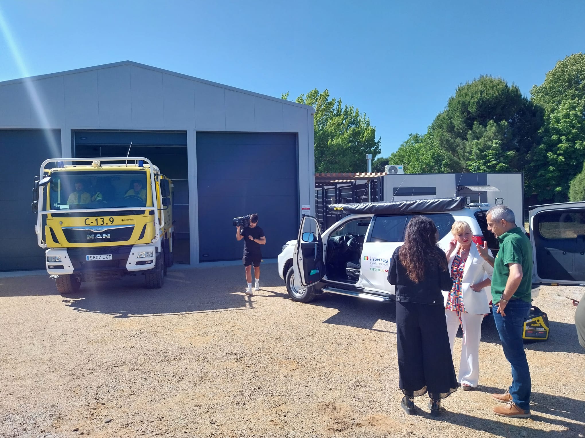 Base helitransportada de Villaralbo, donde la delegada territorial presentaba los datos de la campaña de incendios