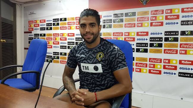 Jona, en la sala de prensa del Rico Pérez
