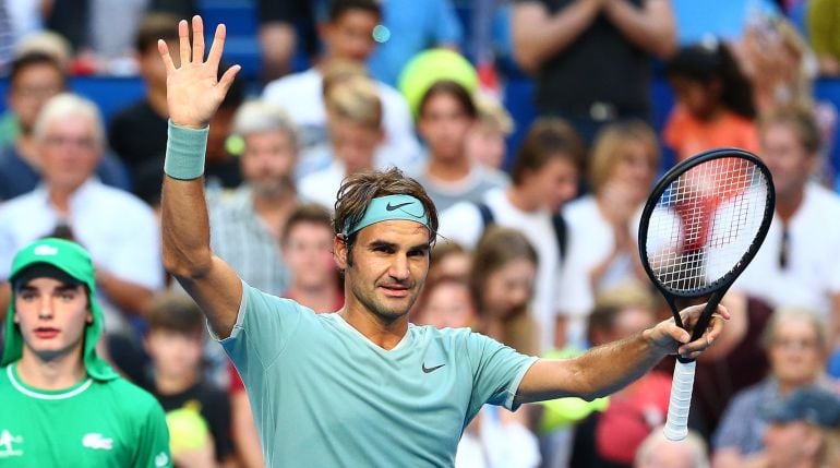 Roger Federer, en un encuentro durante la presente Copa Hopman