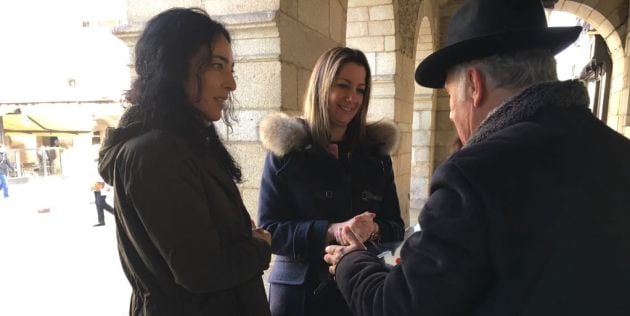 Lara Méndez en un acto sobre el Parkinson