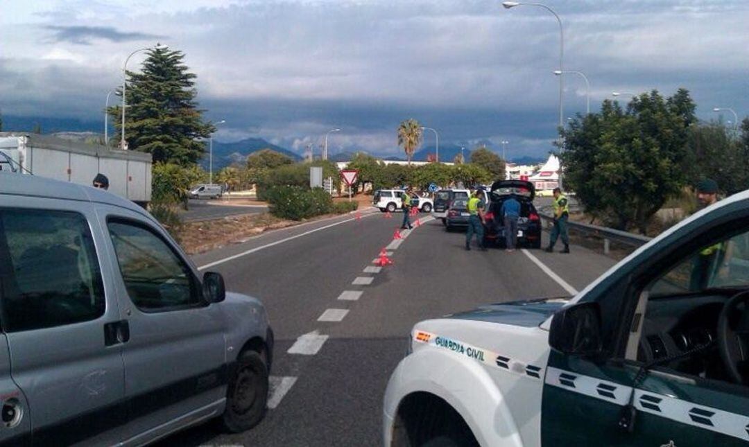 Imagen de archivo de un control de la Guardia Civil