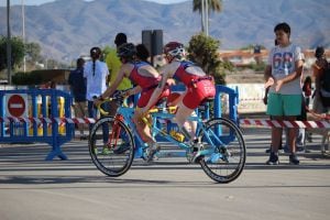 Las eldenses en la prueba de bicicleta