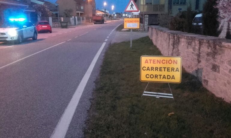 Carretera cortada el lunes por la noche