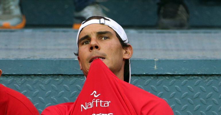 Rafael Nadal, durante la eliminatoria de Copa Davis disputa el pasado fin de semana