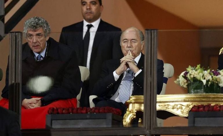 Villar y Blatter durante el Mundialito