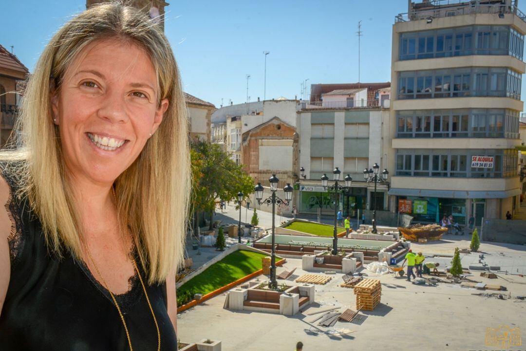 Obras de remodelación de la Plaza de España de Tomelloso