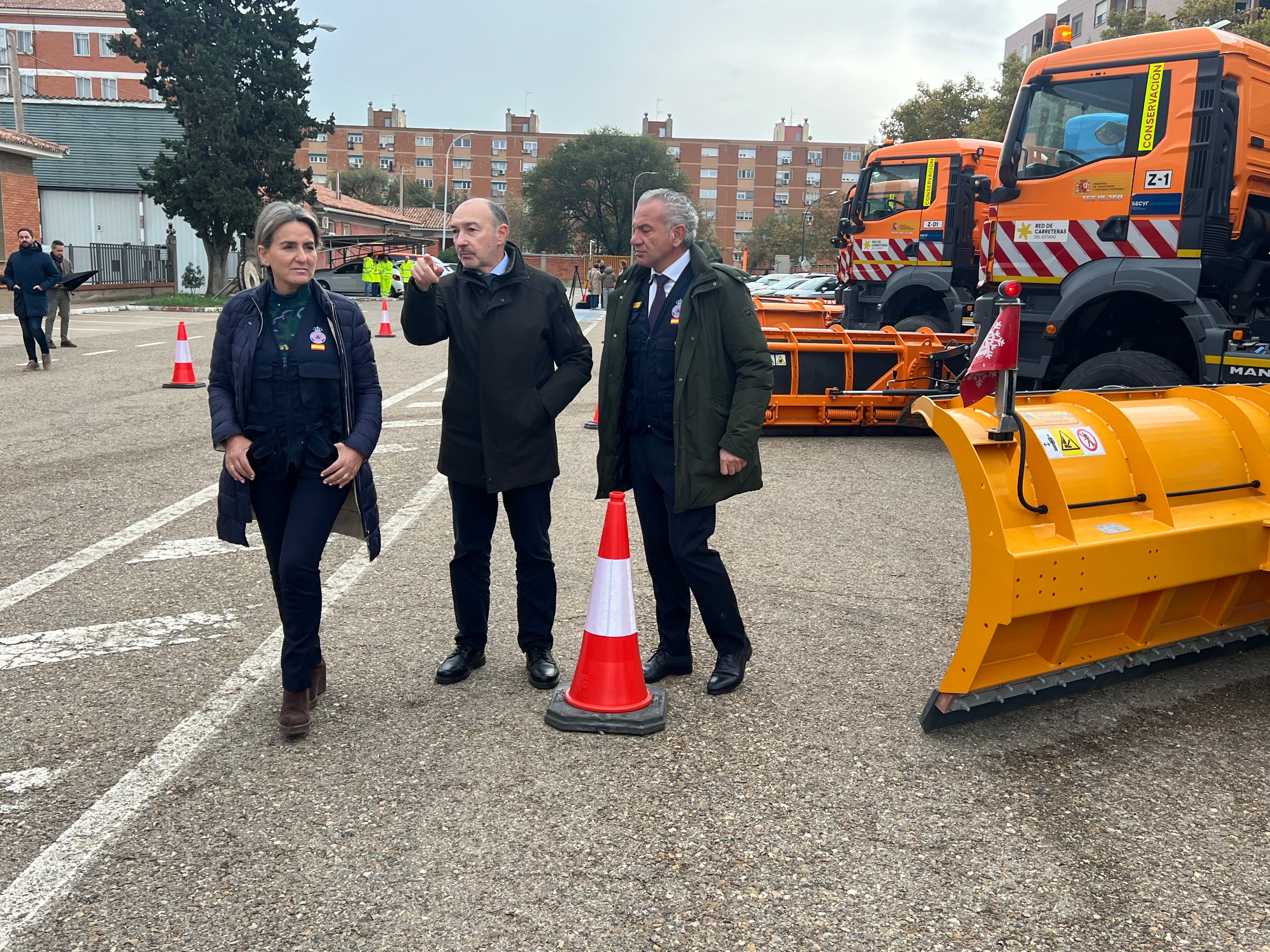 Milagros Tolón en el simulacro de la Autovía A2