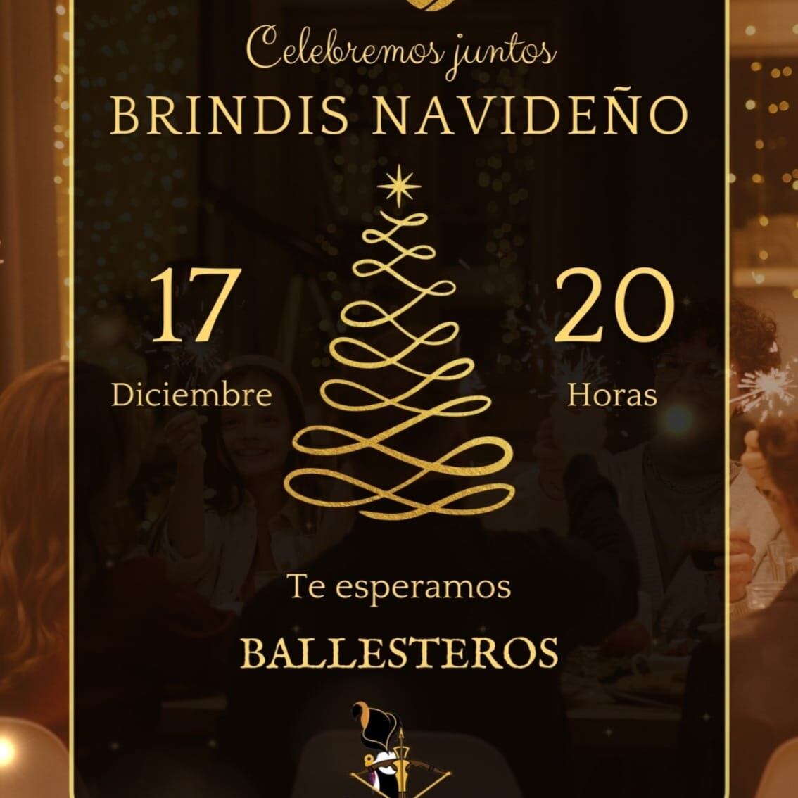 invitación para el brindis de Navidad de la Comparsa