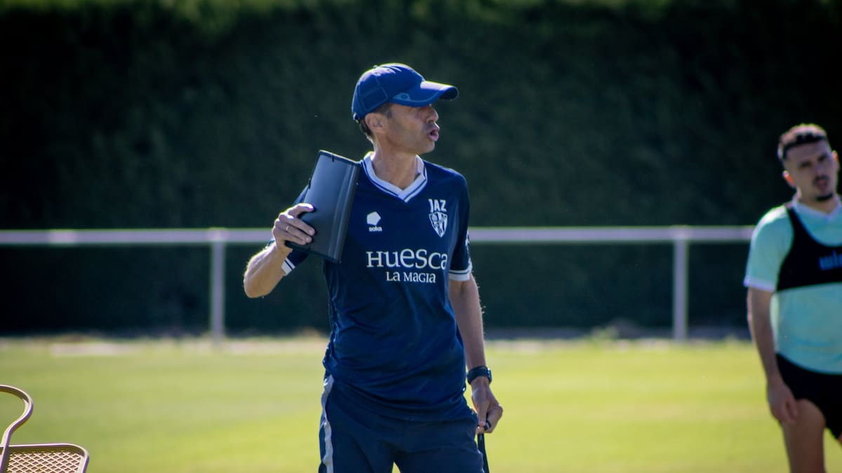 Ziganda en la previa del partido ante el Villarreal B