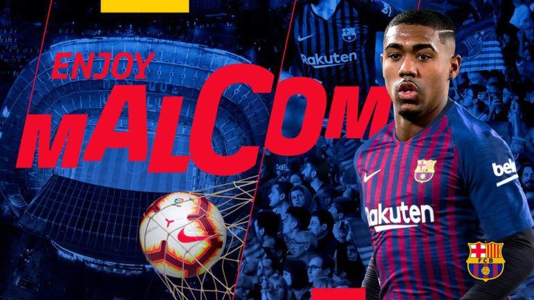 El Barça hace oficial el fichaje de Malcolm 