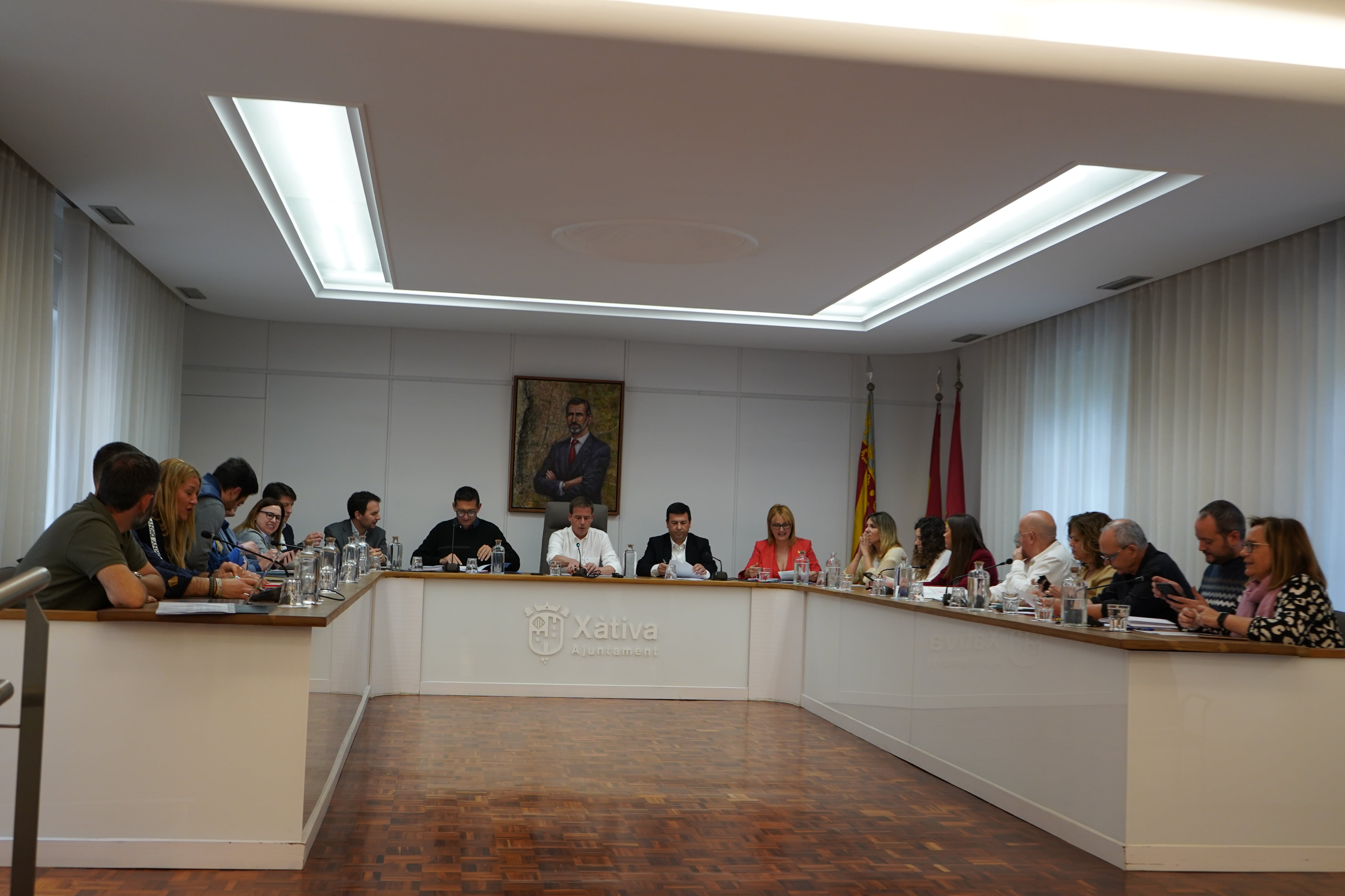 Pleno del Ayuntamiento de Xàtiva del mes de abril