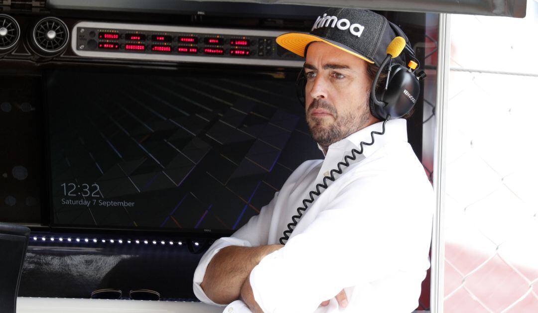 Fernando Alonso, en su última etapa en la F1 con McLaren.