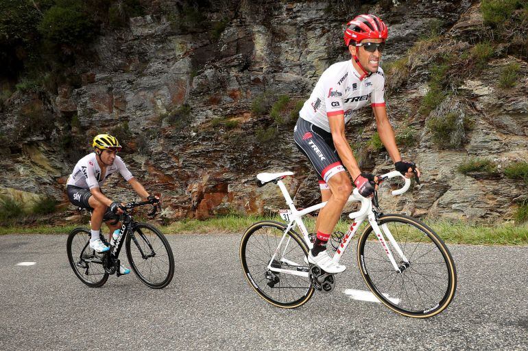 Alberto Contador y Mikel Landa durante la etapa 13 del Tour de Francia